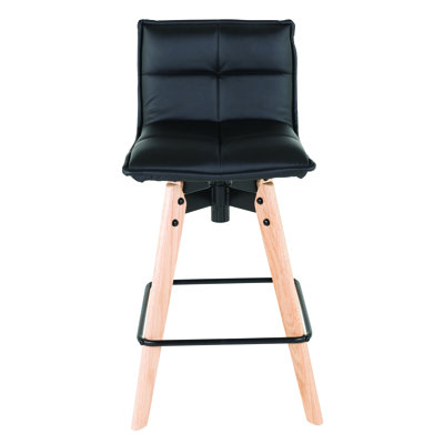 Lockaby Upholstered Bar Stool with Solid Wood Frame