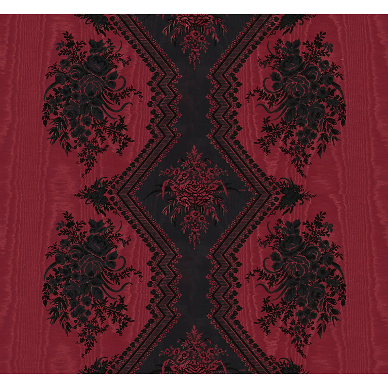 Madeleine Castaing Coppelia Moire Cotton Blend Fabric, Rouge