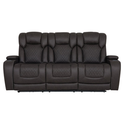 Canapé Wendell Power Motion avec table rabattable, rangement, USB et DEL