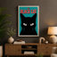 The Black Cat Retro - Wrapped Canvas-2133066817-2133067709