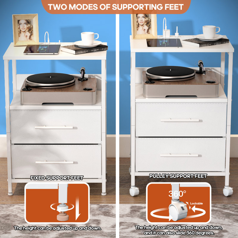 30cm W MDF Bedside Table