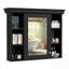 Armoire de rangement murale pour salle de bain avec porte miroir et tablettes ouvertes-1902920403