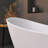 67" Freestanding Soaking Acrylic Double Slipper Bathtub With Center Drain