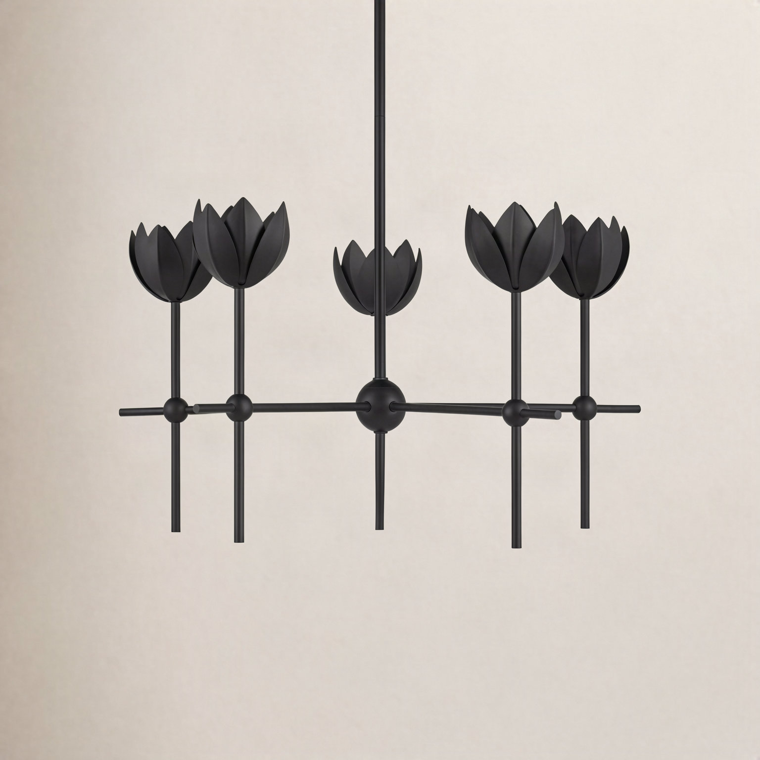 Wolfe 5-Light Chandelier, Matte Black