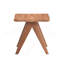 Table de bout décontractée à finition naturelle de style Mid-Century 1pc