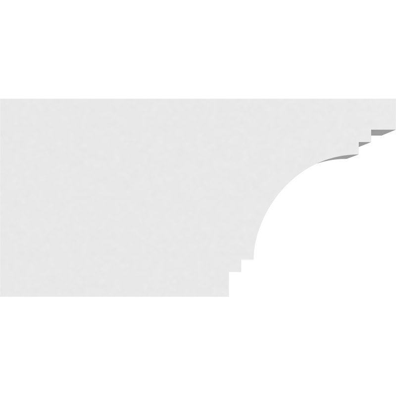 4"W x 8"H x 16"L Standard Pescadero Architectural Grade PVC Rafter Tail, 8"H x 4"W x 16"D
