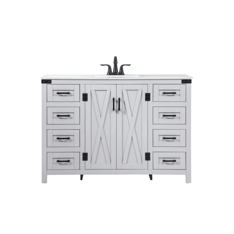 Ensemble de meuble-lavabo simple 48 po Slayton, Gris