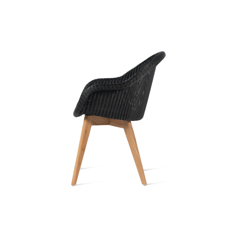Edgard Outdoor Dining Armchair, Black