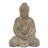 Ceramic Meditating Buddha Decorative Sculpture with Engraved Carvings and Relief Detailing-810678706-810678707