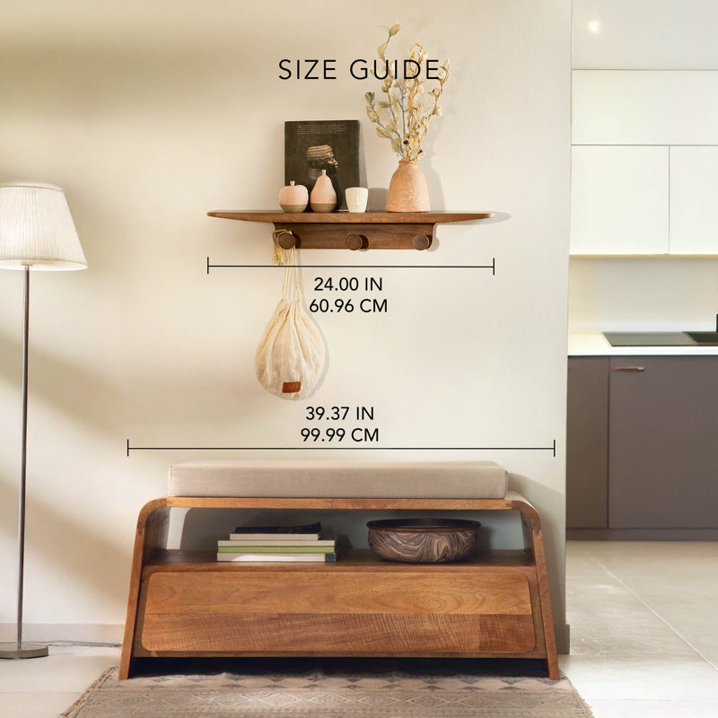 Tablettes murales en bois flottantes Sephine