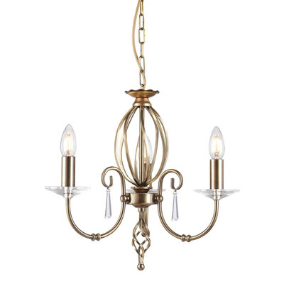 Thebes 3 - Light Candle Style Chandelier
