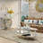 Oval Double-Layer Coffee Table with Classic Silver Mirrored Glass Top and Acrylic Legs for Compact Living Spaces