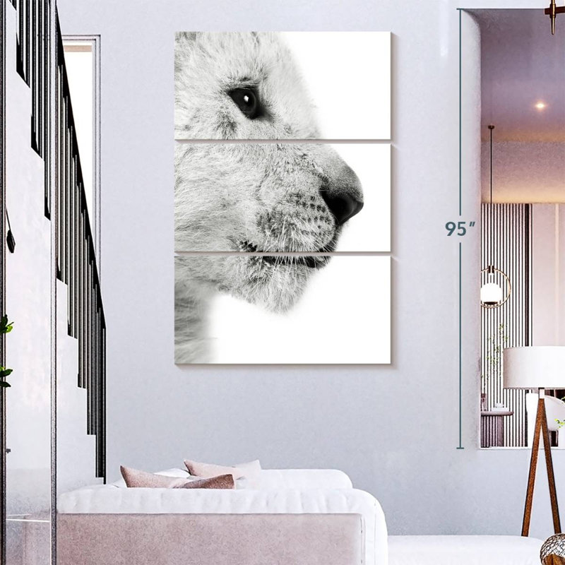 Profil de lionceau Brampt, H 74 po x l 48 po
