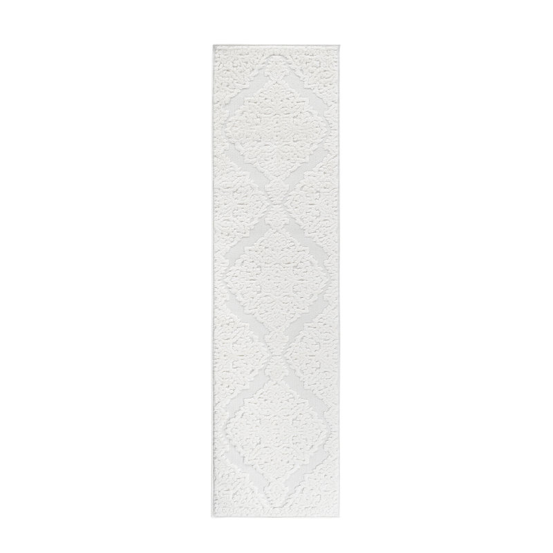 Step Collection High-Low Medallion Cream Indoor Area Rug - Multiple Sizes Modern Contemporary Geometric Bohemian Rug For Bedroom Kitchen Living Room Doormat - Non-Shedding Power-Loomed Carpet