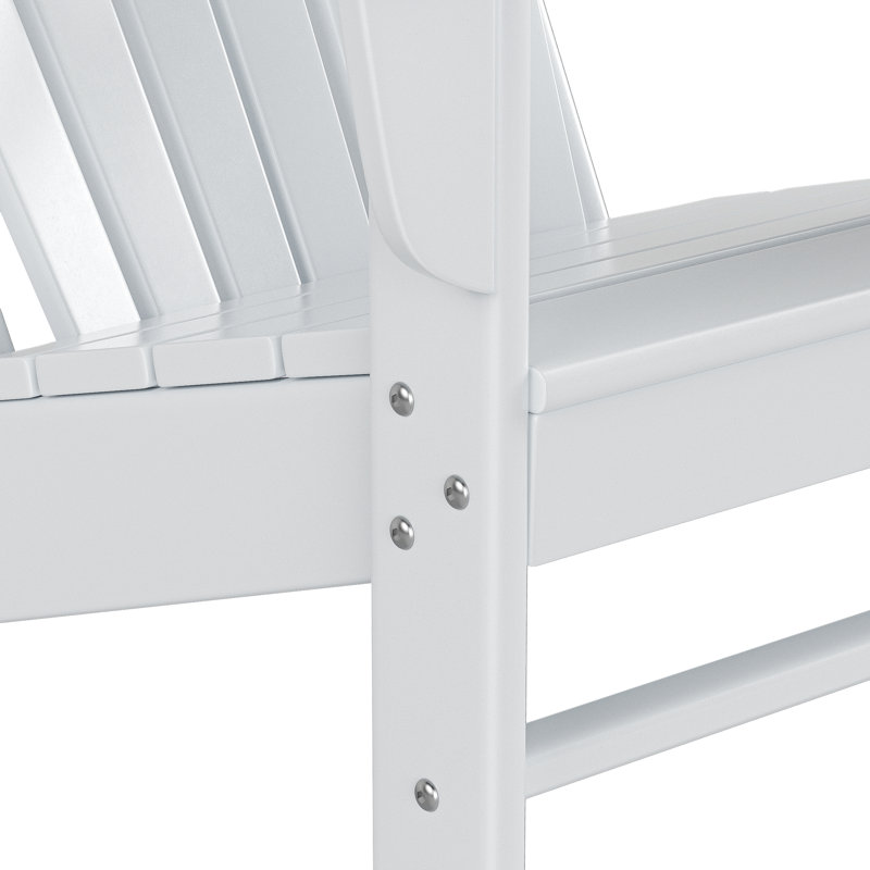 Chaise Adirondack en plastique Abril, Blanc