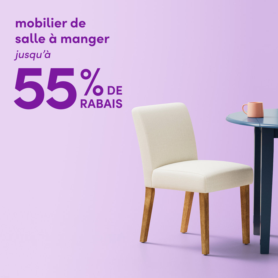 Mobilier de salle à manger jusqu’à 55 % de rabais