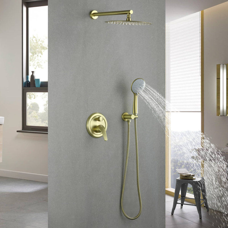 All-In-One Kit with Rough in-Valve, Brushed Gold