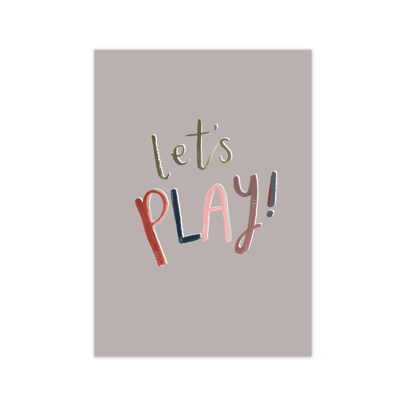 Let's Play by Laura Irwin - Print, No Framed, 84cm H x 59.4cm W x 3cm D
