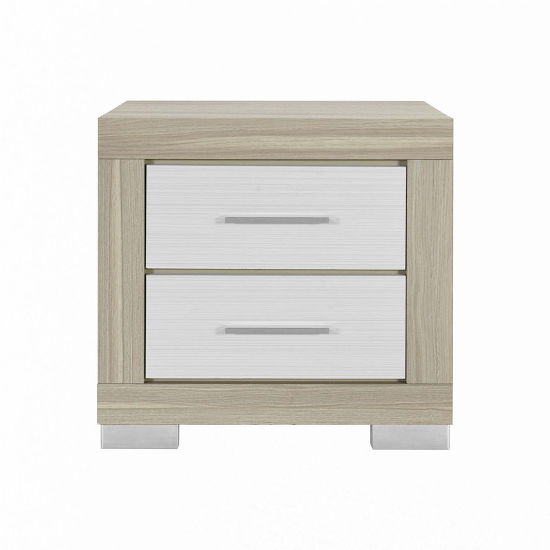 Table de nuit, Naturel / Blanc