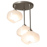 Ume Frosted Glass 3-Light Semi Flush Mount