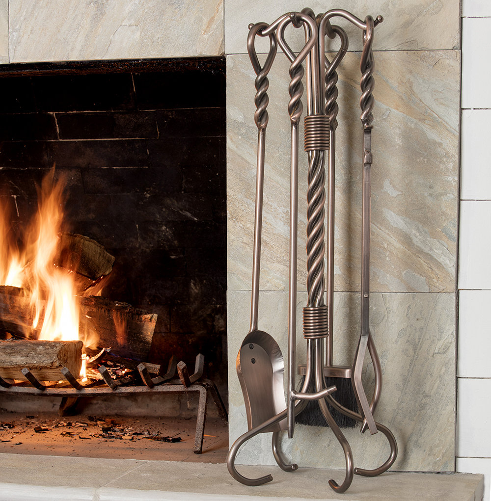 Darby Home Co Uribe 5 Piece Steel Fireplace Tool Set & Reviews | Wayfair