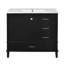 Meuble-lavabo de salle de bain avec 1 porte à fermeture douce et 3 tiroirs, armoire de rangement moderne-505774271