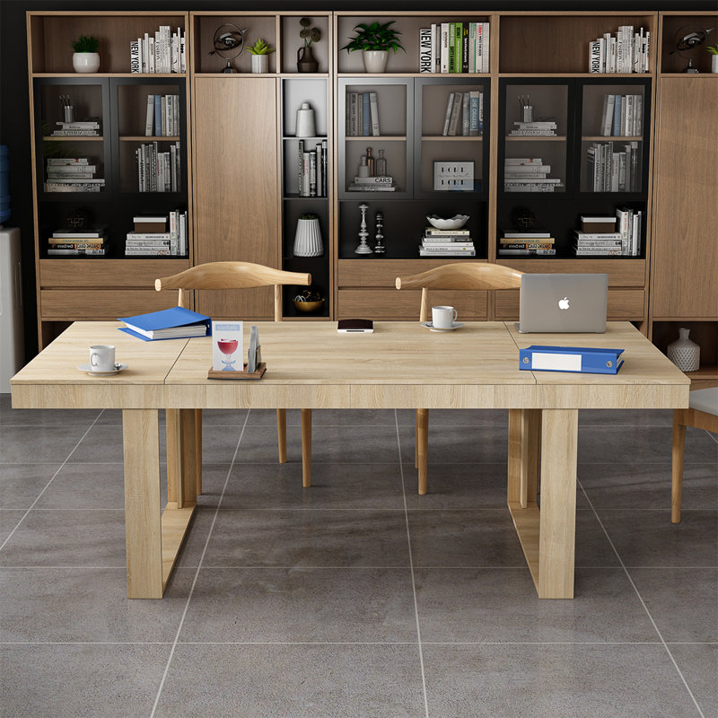 Bronislaus 86.8'' Rectangle Conference Table, Natural