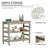 Gray Rolling Kitchen Cart with Stainless Steel Countertop