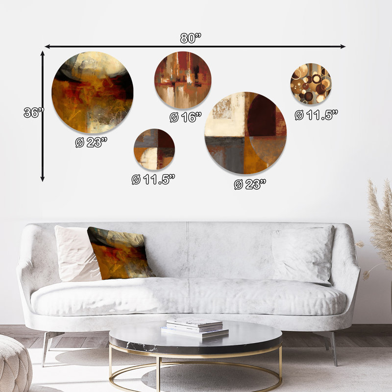 Terra Rosa Earth Mysteries II - Décoration murale abstraite en métal