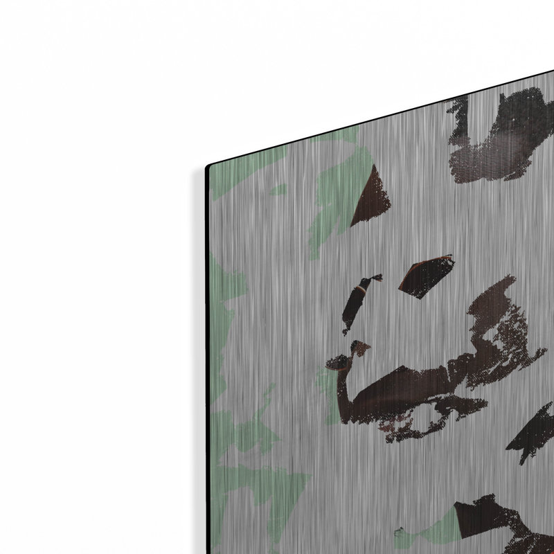  «156 Close Up Square» par NUMA Art, art mural en métal, 24 po x 24 po, H 24 po x l 24 po