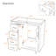 Ensemble de meuble-lavabo autoportant avec cadre en bois massif 36 po, 3 tiroirs et portes à fermeture douce-132915388-132915389