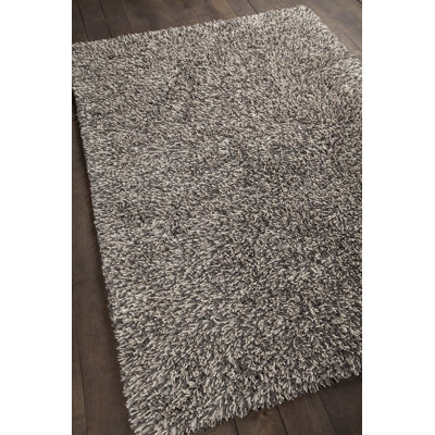 ELE Authentic Hand-Woven Gray/Blue Shag Area Rug