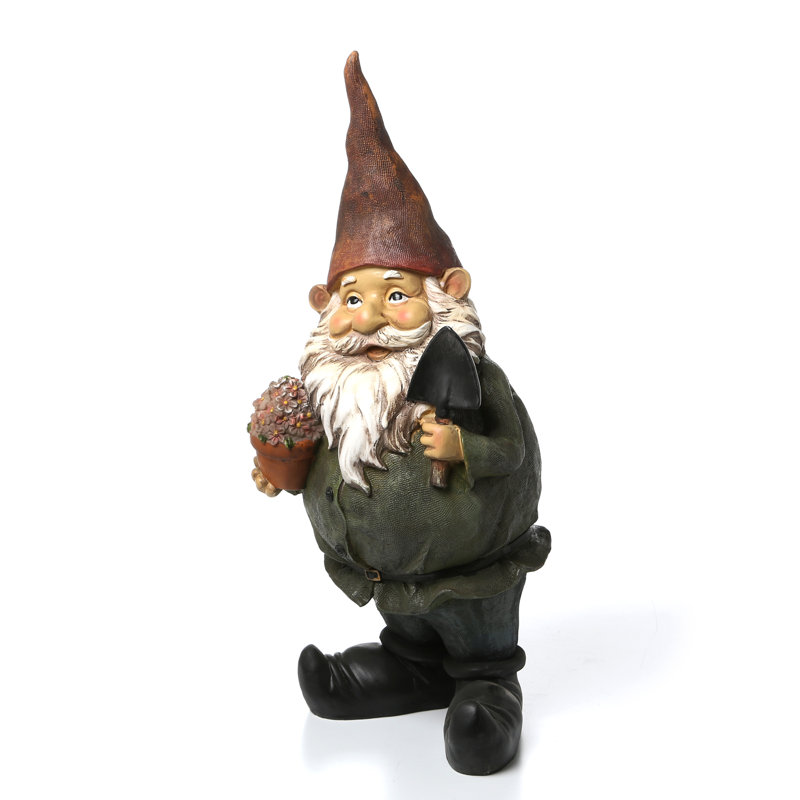 Statue de nain de jardin Dagobert avec cadeaux