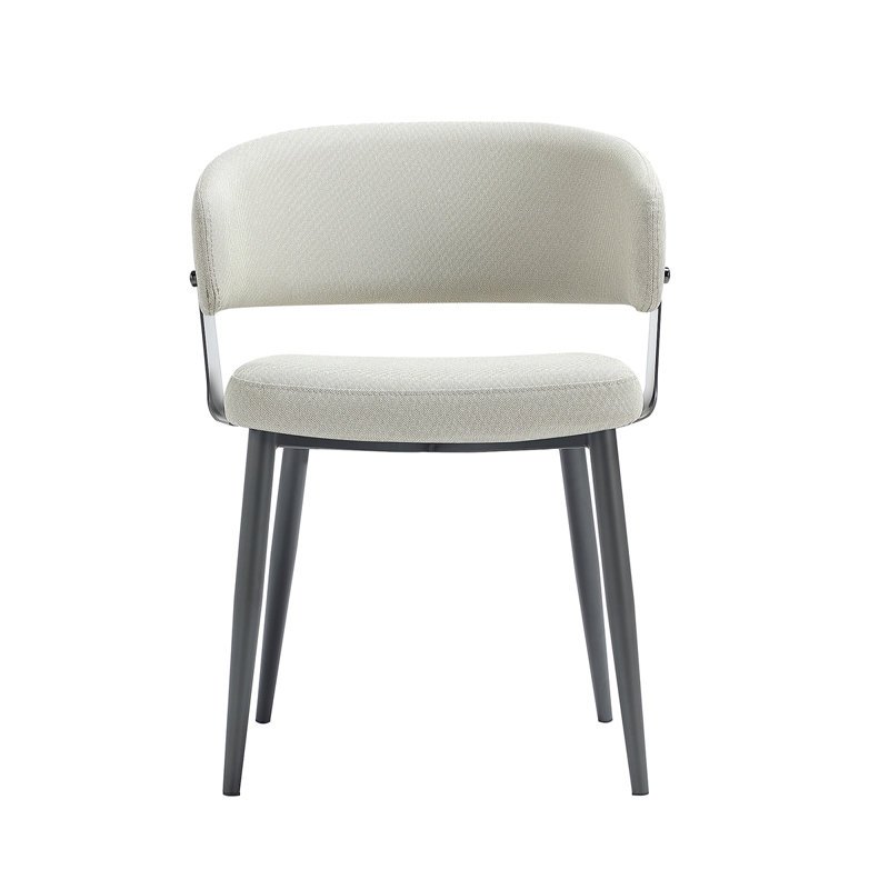 Chaise en cuir texturé Luce, Gruau