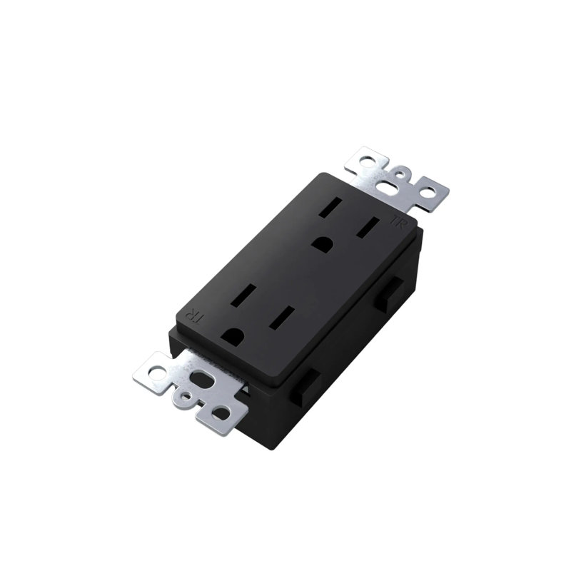 Outlet Module / Duplex , Black