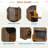 Mid-century Multi-use Extenable Cabinet Desk With Storage Peg Board, Storage Cabinet With Sliding Glass Doors, Led Light, Free Cat Cushion And Cat Toy