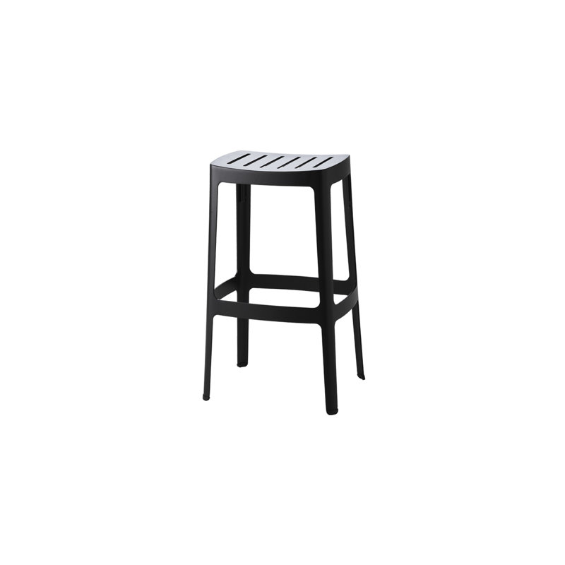 Cut Patio Bar Stool, Black