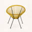 Ensemble de 2 chaises à panier avec hamac tissé - silhouette moderne, structure en acier-738706429