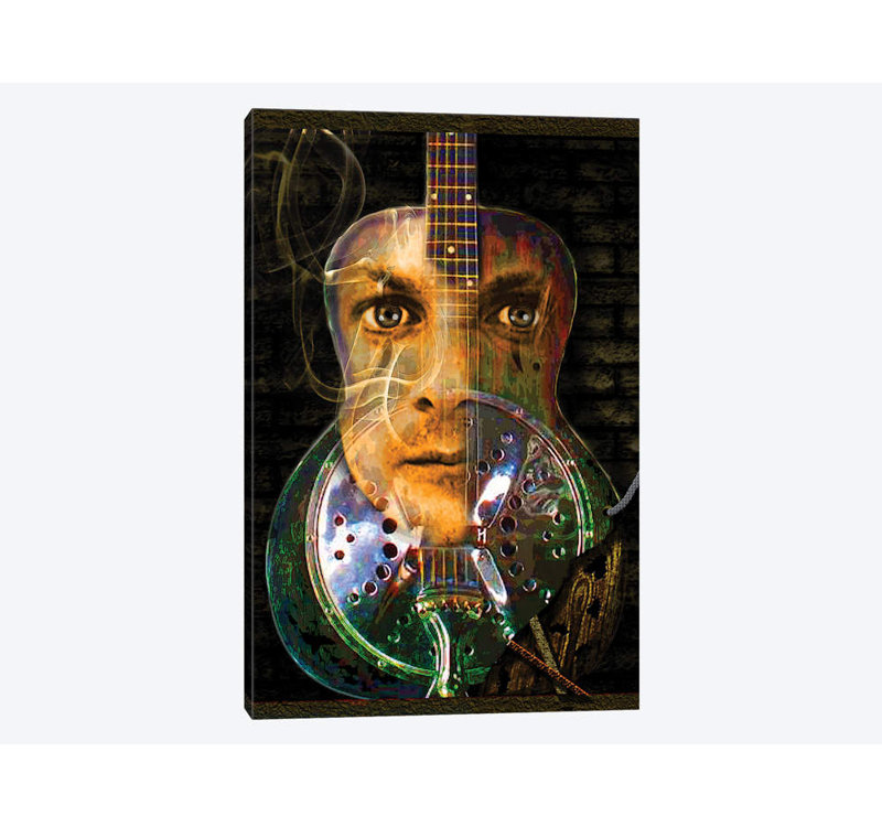 « chris whitley », reproduction d’impression sur toile, H 26 po x l 18 po x P 1,5 po, Toile tendue, Pas de tapis