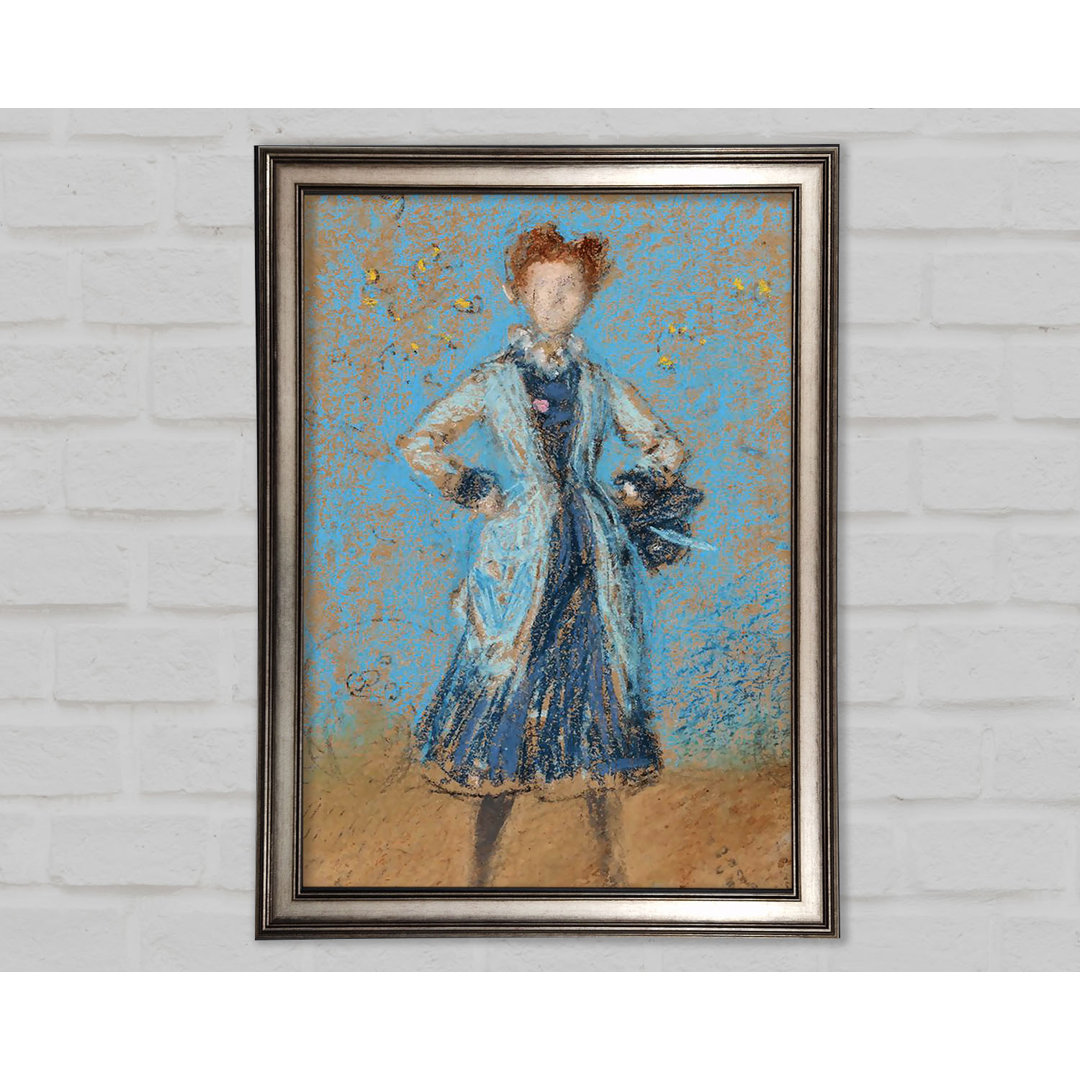 Whistler the Blue Girl - Einzelne Bilderrahmen Kunstdrucke