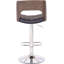 Tabouret de bar pivotant à dossier en bois Bentwood