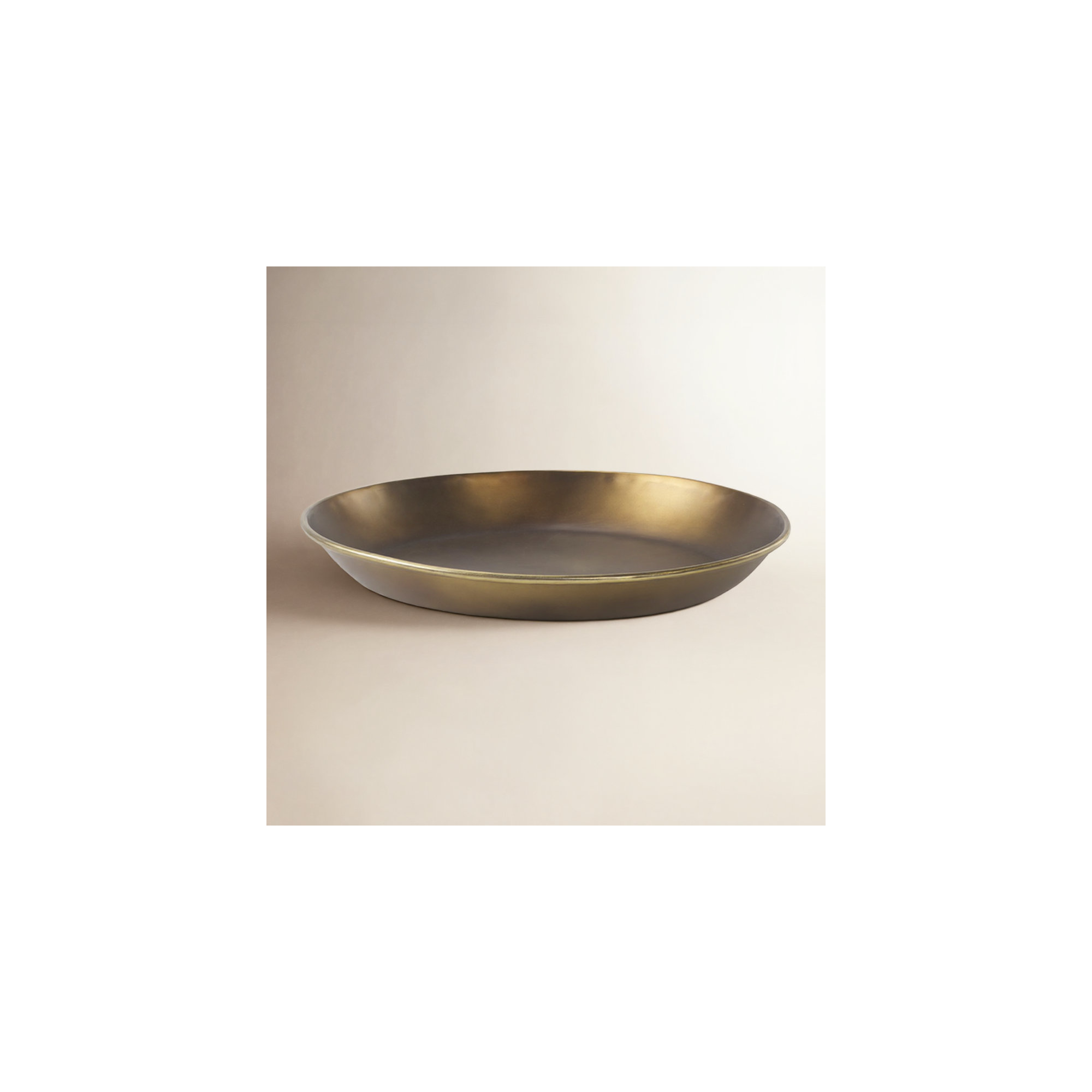 Ardis Metal Tray - Set of 1, 1.5" H x 16" W x 16" D