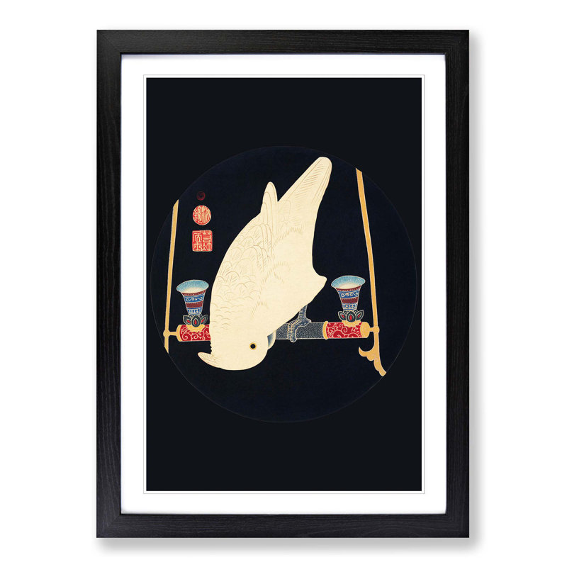 White Macaw by Ito Jakuchu - Picture Frame Graphic Art Print, Black, 60cm H x 40cm W x 2cm D