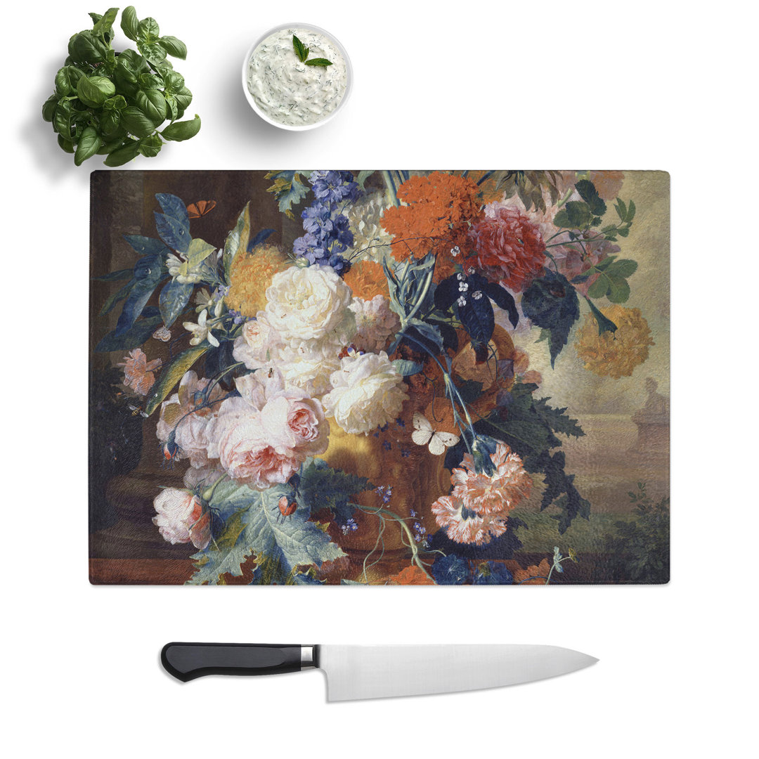 Still Life with Flowers Vol.3 by Jan Van Huysum Chopping Board