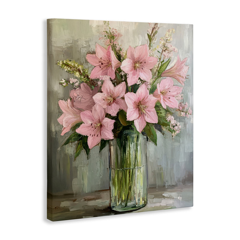 «Pink Lily», toile par Petal Prints Design, H 20 po x l 16 po