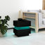 Table de chevet moderne avec station de charge et lumière DEL pour la chambre à coucher
