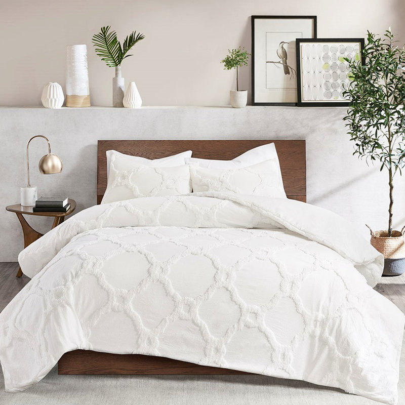 Édredon en coton très grand / très grand. Géométrique. Rembourrage. 2 taies décoratives assorties. . Lavable à la machine 1 et lavable de luxe