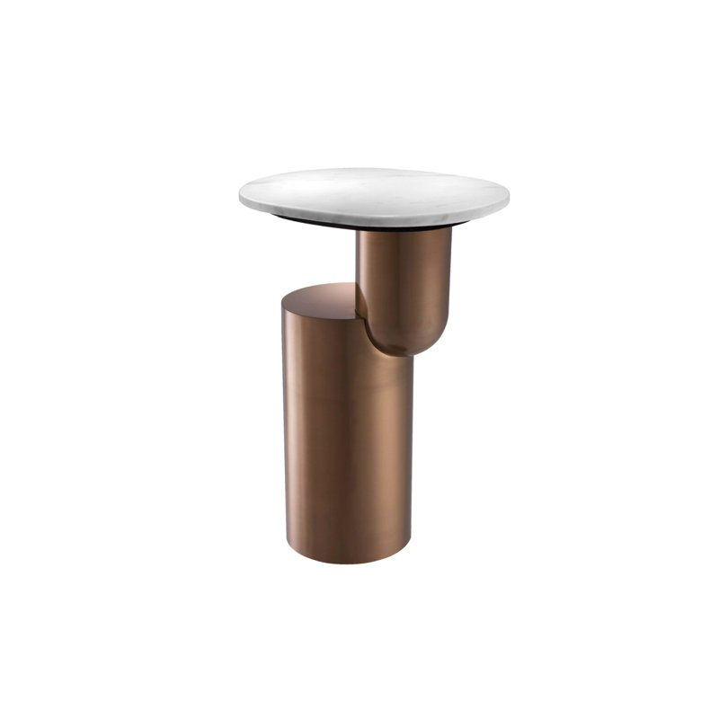 Tosca Marble Pedestal End Table