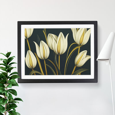 Art Deco Tulip Flowers Vol.1 - Single Picture Frame Print