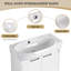 Meuble-lavabo sur pied simple 23 po avec comptoir en céramique-241603016